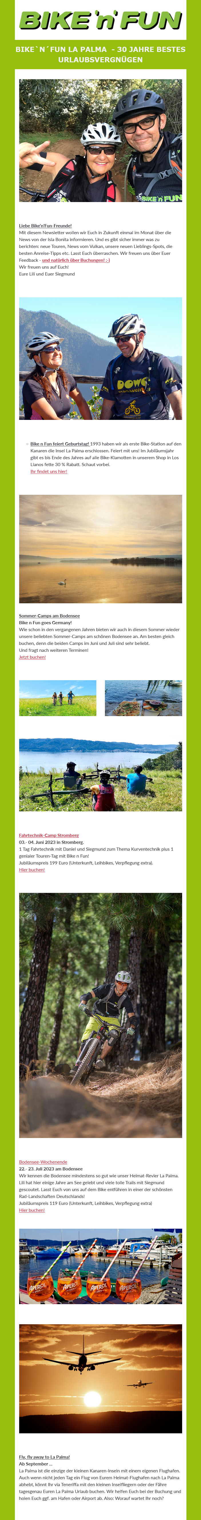 Newsletter 4/2022 von Bike'N'Fun